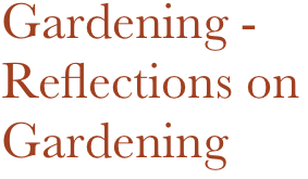 Gardening -
Reflections on Gardening 